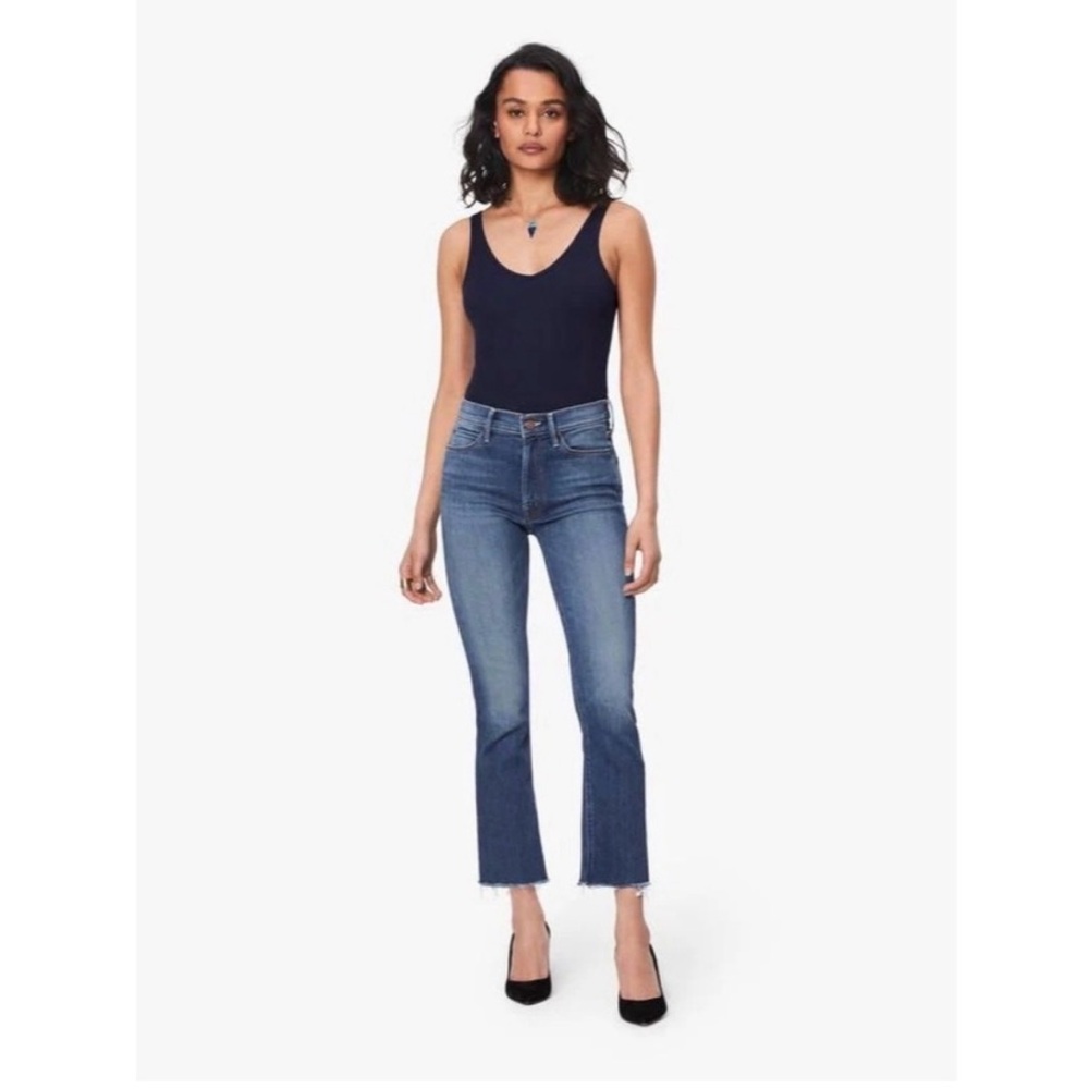 Mother The Hustler Ankle Fray Jeans in Big Sky Wash Size 31